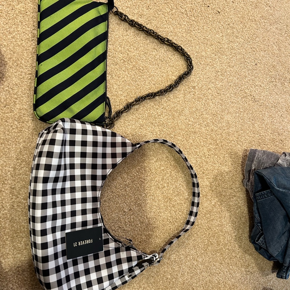 Forever 21 Black and White Checkered Bag